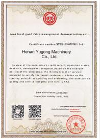 yg machinery manufacturer certifications
