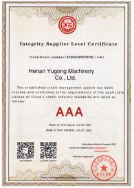 yg machinery manufacturer certifications