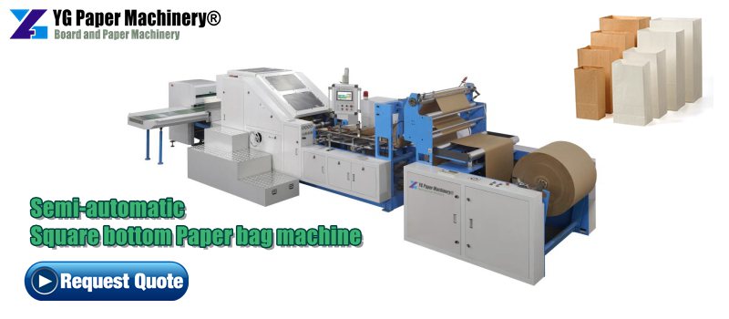 semi automatic square bottom paper bag machine