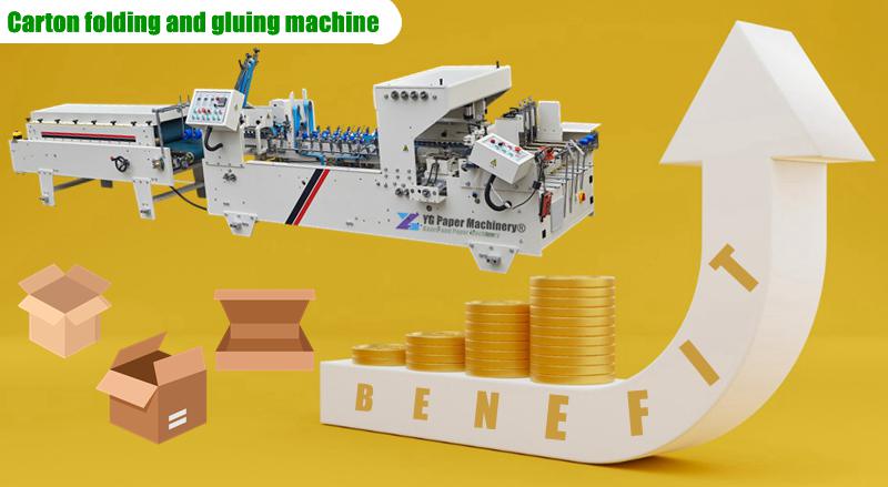 carton folding and gluing machine