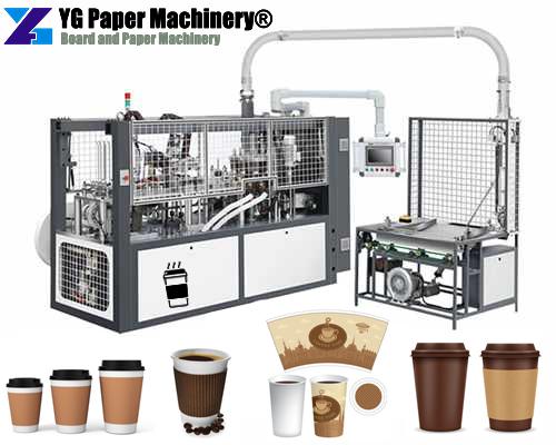 YG Best Selling Automatic Paper Cup Making Machine Hollow Ripple Coffee  Double Wall 3D Paper Cup Maker Equipment Customized Line