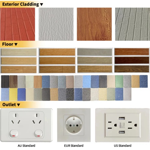 foldable modular home Interior details