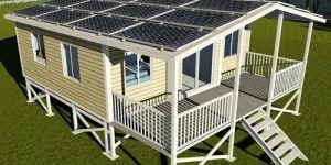 40ft expandable container house with solar energy
