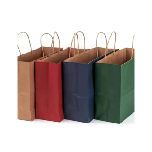 Square paper bag with handle