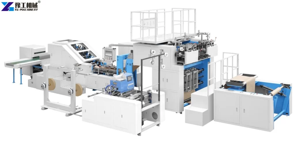 Fully automatic square bottom paper bag machine