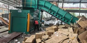 horizontal waste baler